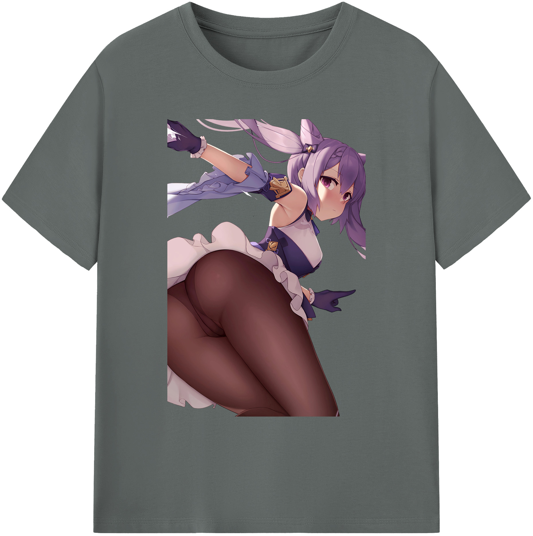 げんし神 刻晴 こくせい genshin Kokusei 綿100％ メンズ半袖Tシャツ｜肌触りやわらか＆通気性